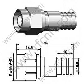 TNC maschio per il connettore LMR300 RF