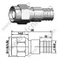 TNC maschio per il connettore LMR300 RF