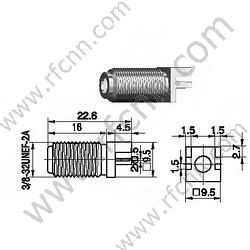 F montato femmina per connettore RF PCB