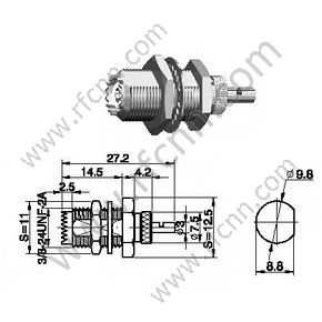 Mini UHF Donna per connettore RG178 RF