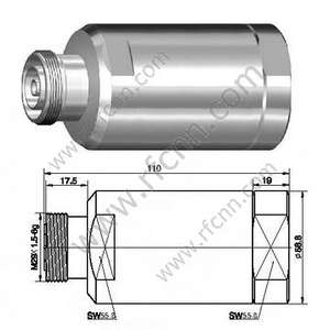 DIN 7/16 Femmina per 1 5/8 "Super flessibile connettore RF flessibile