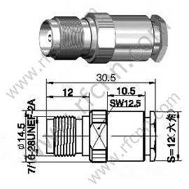 TNC Femmina Morsetto per connettore LMR300 RF