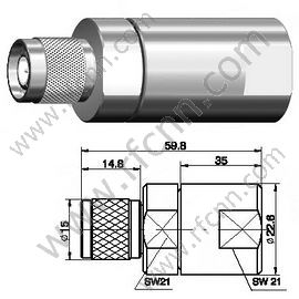 Morsetto maschio TNC per connettore RF da 1/2 "Flexilble FlexiLleble