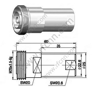 DIN 7/16 Femmina per connettore RF da 1/2 "Super flessibile