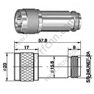 N maschio all'ostenuatore femminile -ttenuazione 15db