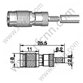 1.0 / 2.3 Maschile per connettore RG179 RF