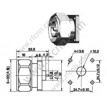 DIN 7/16 Connettore Micro Micro Striscia RF