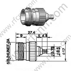 N Adattatore RF maschio a mcx