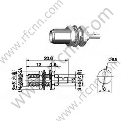 Crimpatura femminile SMA per connettore RG178 RF