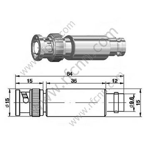 BNC maschio a femmina attenuatore --ttenuazione 10 dB
