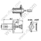 BNC Crimp Flowems Flange Mount per connettore RG174 RF