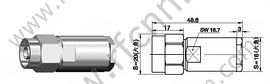 N Morsetto maschile per connettore RF flessibile da 3/8 "