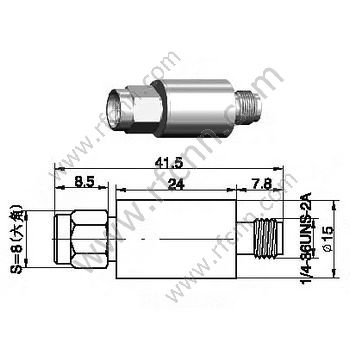 SMA maschio all'ostenuatore femminile -attenuazione 20db