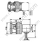 Angolo retto maschio crimpatico BNC per connettore RG174 RF