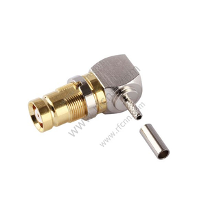 1,6 / 5.6 Angolo retto crimpatico femminile per connettore Kings 75-3.0-RF