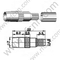 SMB maschio crimpatura per connettore RG58 RF