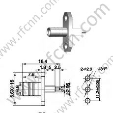 Connettore RF Micro-Striscia della flangia maschile SMB