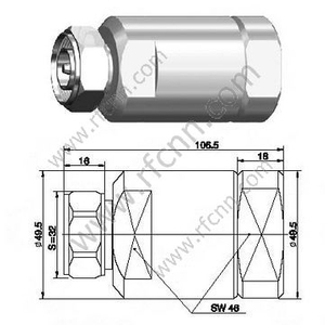 DIN Maschio 7/16 per 1 1/4 "Connettore RF flessibile per 1 1/4 "