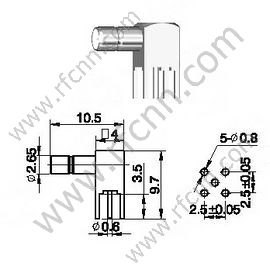 SSMB Maschio per connettore PCB RF