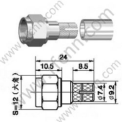 Connettore F RF per 5C-2V