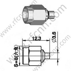 Crimpatura maschile SMA per connettore RG405 RF semirigido