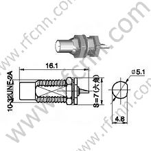 SMC Femmina BUILKhead Panel Mount RF Connector