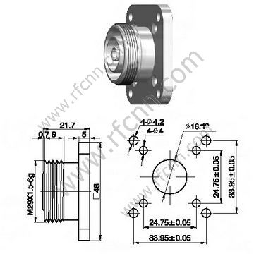 DIN 7/16 FLANDING FLANGE FLANGING FLANGING FLANGING 46MM RF