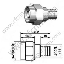 N Maschio per connettore LMR300 RF