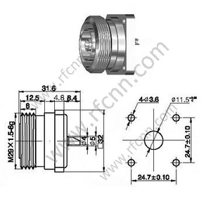DIN 7/16 Connettore FLANGE FLANGE FLANGE DIN 7/16