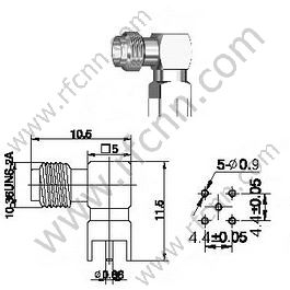Angolo retto maschio SSMA per connettore RF PCB