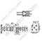 1.0 / 2.3 Dritto femminile per connettore PCB RF