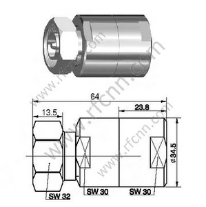 DIN Maschio 7/16 per il connettore RF del cavo 3/8 "Super flessibile