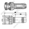 BNC Crimp Maschio per connettore RG58 RF