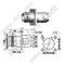 N flangia di morsetto femminile per connettore RG142,58 RF