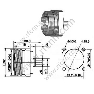DIN 7/16 Femmina per il connettore RF RG402 semirigido