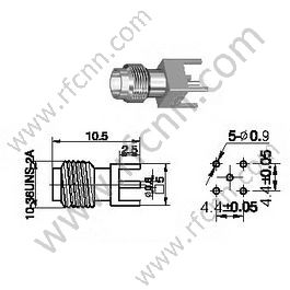 SSMA Maschio per connettore PCB RF