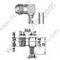 Angolo retto crimpatico femminile SMA per connettore RG58 RF