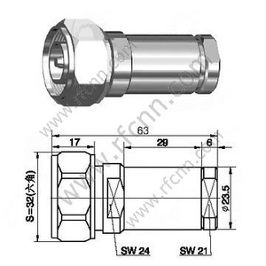 DIN Maschio 7/16 per connettore RF da 1/2 "Super flessibile flessibile