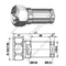 DIN Maschio 7/16 per connettore RF da 1/2 "Super flessibile flessibile