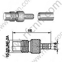 SMC maschio per connettore RG174 RF