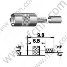 MMCX Crimp femminile per connettore 0,4D RF