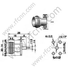 N Connettore FLANGE FLANGIA MICROTRIP