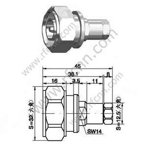 DIN Maschio 7/16 per connettore RF da 1/4 "Super flessibile
