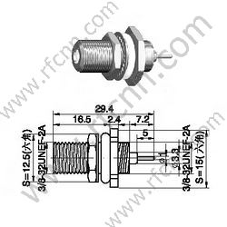 F Connettore Femmina Bulkhead Mount RF