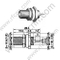F Connettore Femmina Bulkhead Mount RF