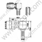 Angolo retto maschio SMC per connettore RG174 RF