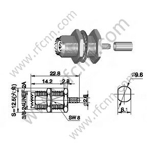 Mini UHF Donna per connettore RG174 RF
