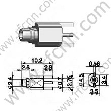 MMCX maschio per connettore RF PCB