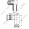 N angolo retto a morsetto femminile per connettore RG58 RF