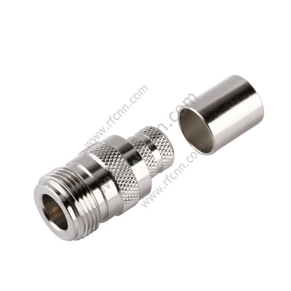 N Crimpatura dritta femminile per connettore LMR400 RF